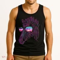 Retro 80s Zebra Shade Tank Top thumb 3