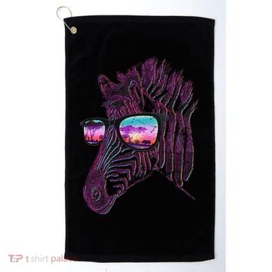 Retro 80s Zebra Shade Golf Towel