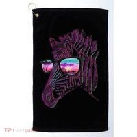 Retro 80s Zebra Shade Golf Towel thumb 0