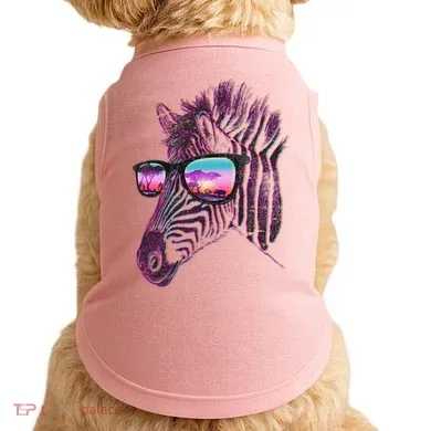 Retro 80s Zebra Shade Doggie Tank