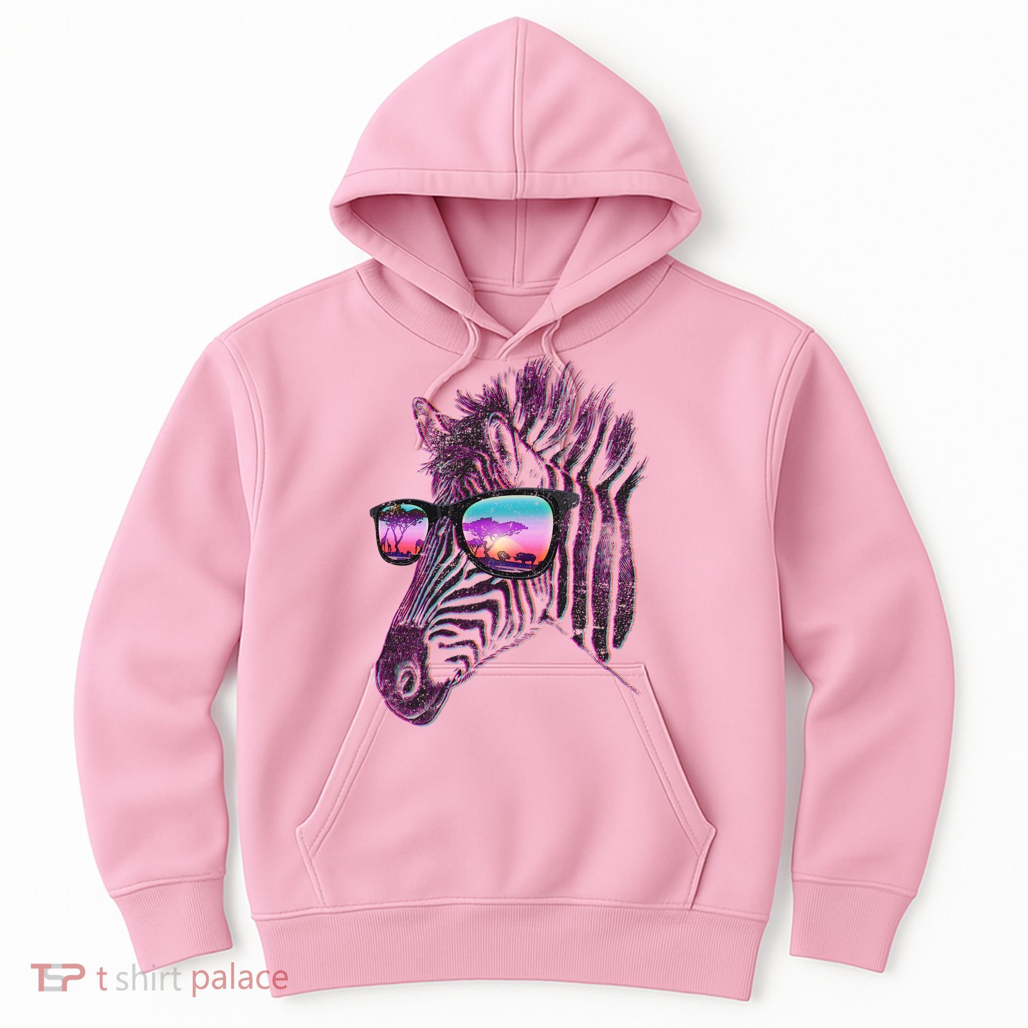 Retro 80s Zebra Shade Hoodie