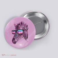 Retro 80s Zebra Shade Button thumb 0