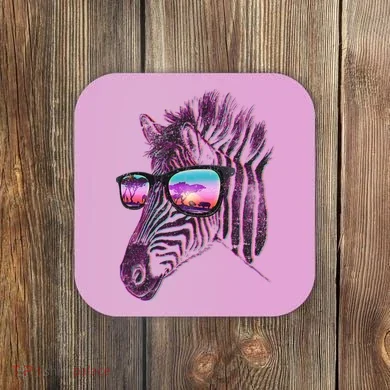 Retro 80s Zebra Shade Coaster