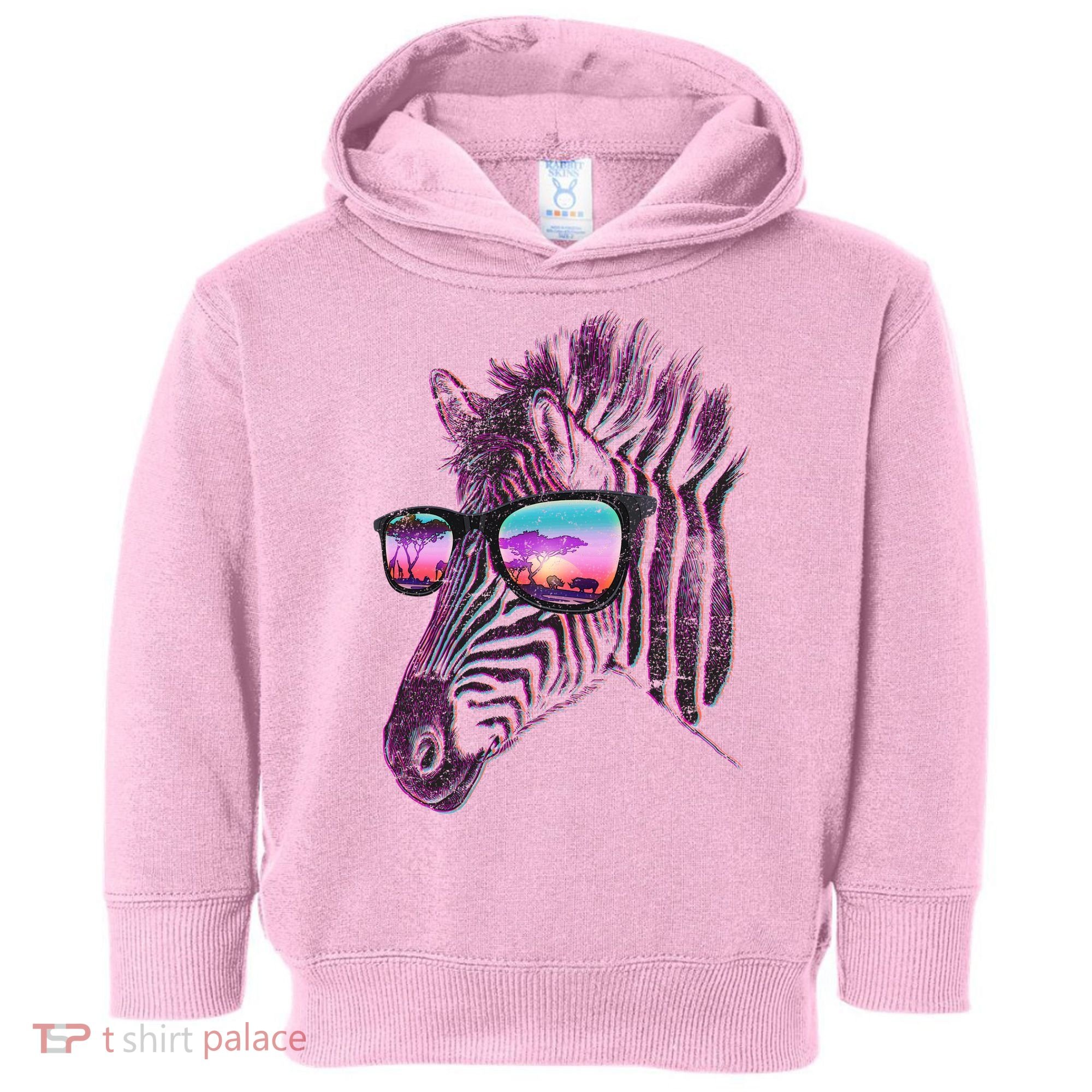 Retro 80s Zebra Shade Toddler Hoodie