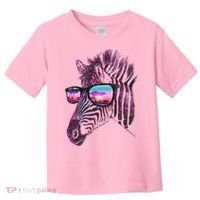 Retro 80s Zebra Shade Toddler T-Shirt thumb 0