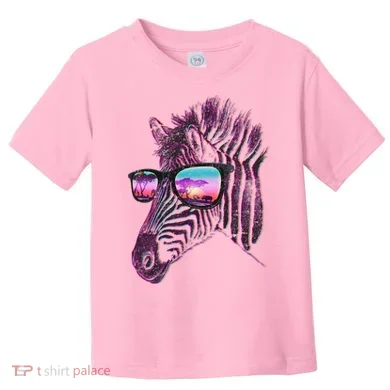 Retro 80s Zebra Shade Toddler T-Shirt