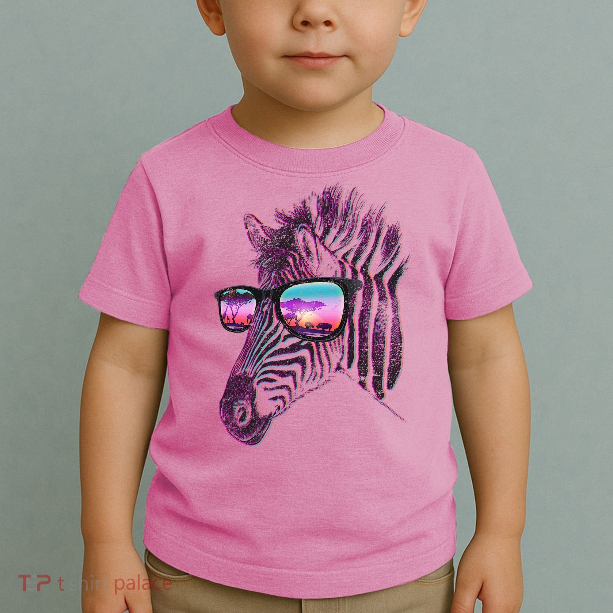 Retro 80s Zebra Shade Toddler T-Shirt
