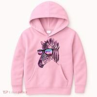 Retro 80s Zebra Shade Kids Hoodie thumb 0