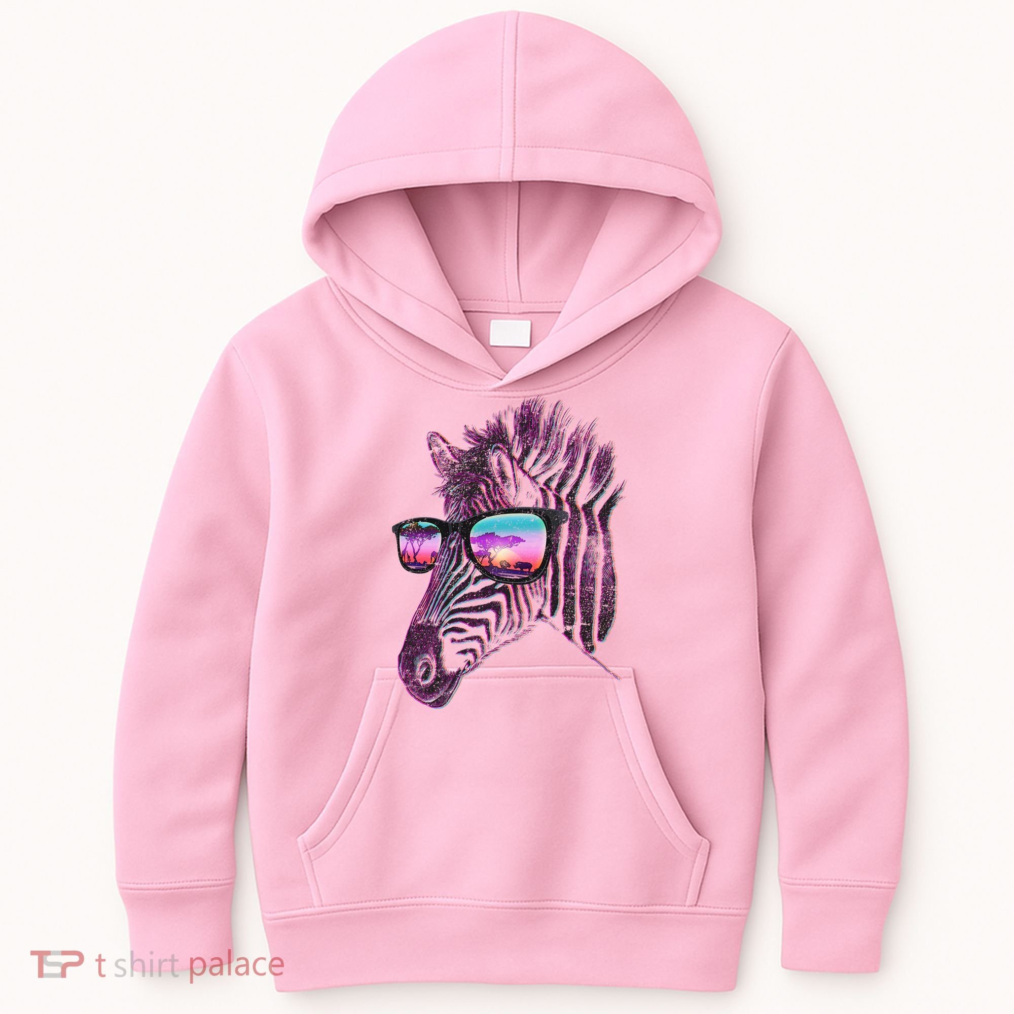 Retro 80s Zebra Shade Kids Hoodie