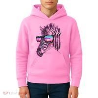 Retro 80s Zebra Shade Kids Hoodie thumb 4