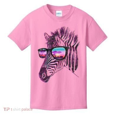 Retro 80s Zebra Shade Kids T-Shirt