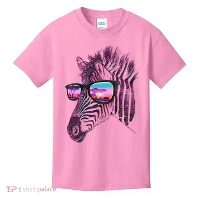 Retro 80s Zebra Shade Kids T-Shirt