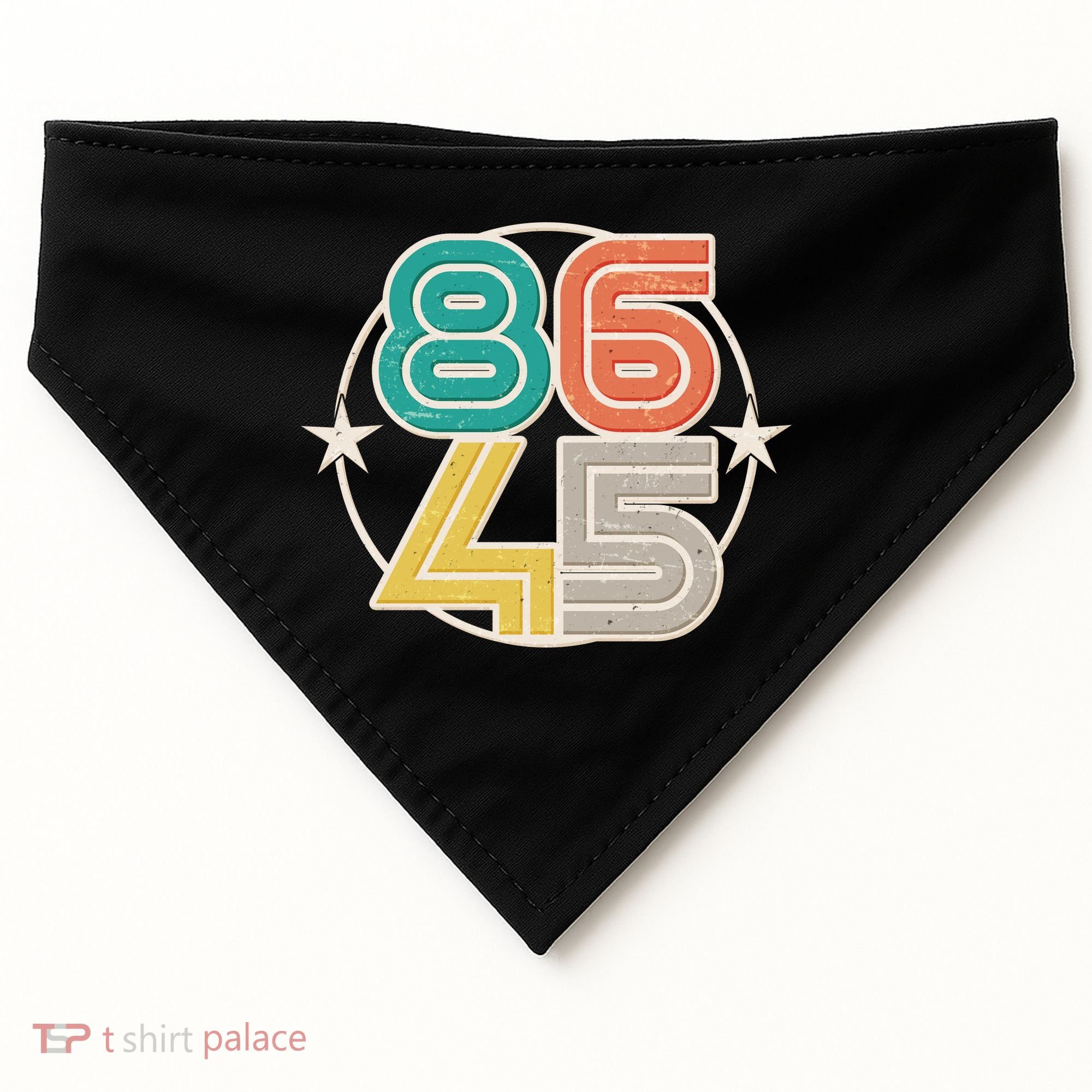 Retro 86 45 Impeach Trump USA-Made Doggie Bandana