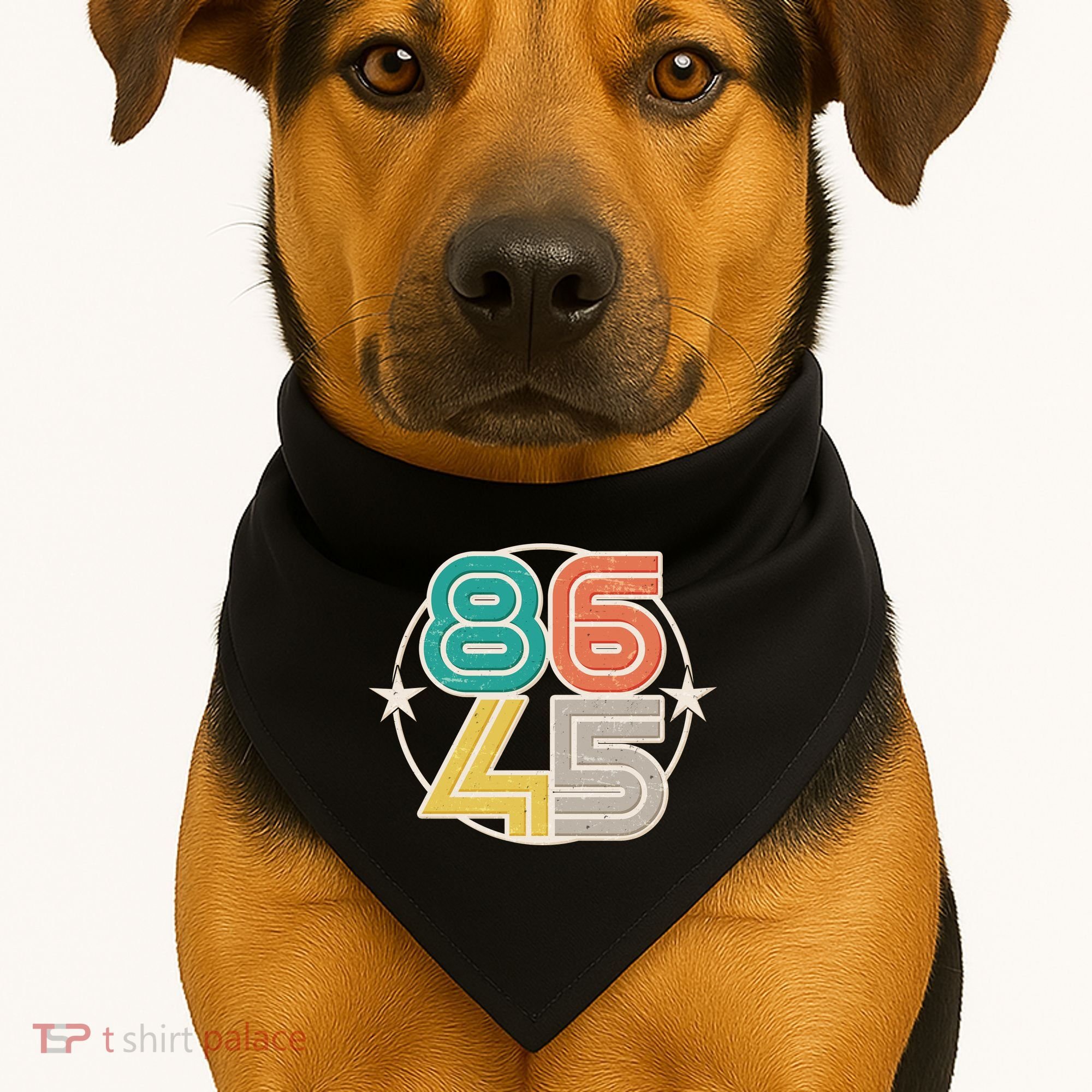Retro 86 45 Impeach Trump USA-Made Doggie Bandana