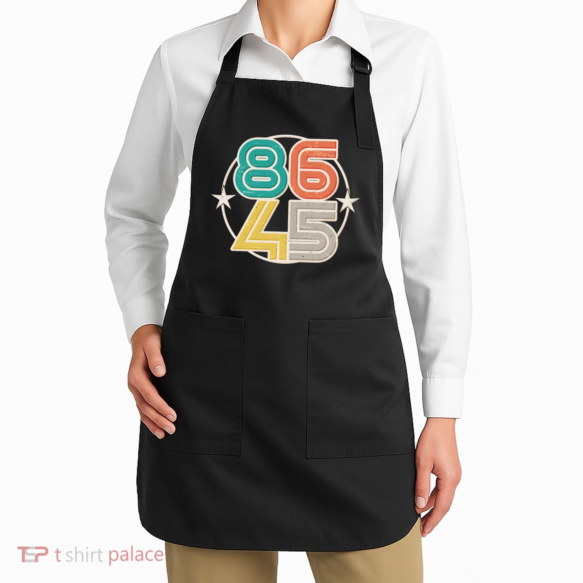 Retro 86 45 Impeach Trump Apron