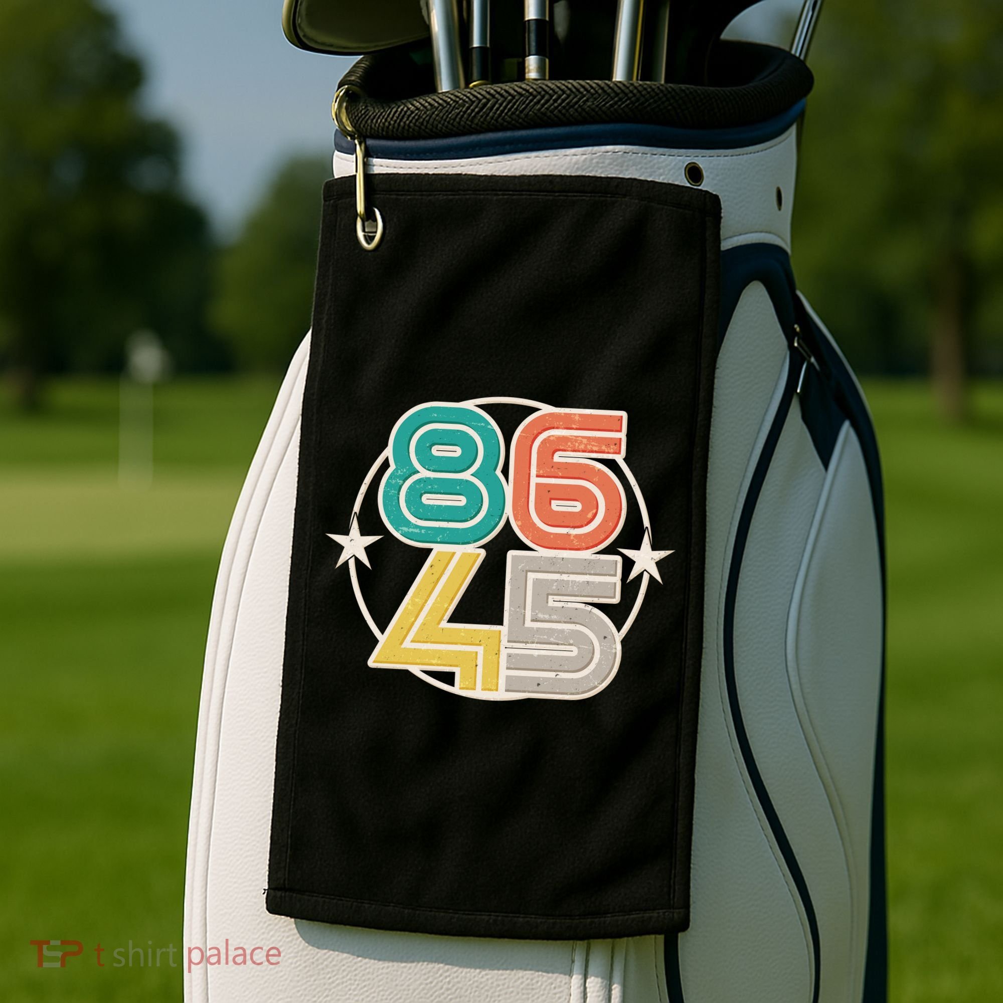 Retro 86 45 Impeach Trump Golf Towel