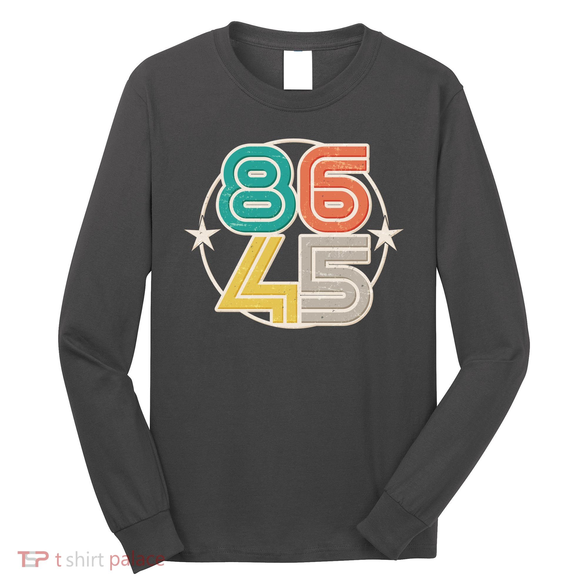 Retro 86 45 Impeach Trump Long Sleeve Shirt