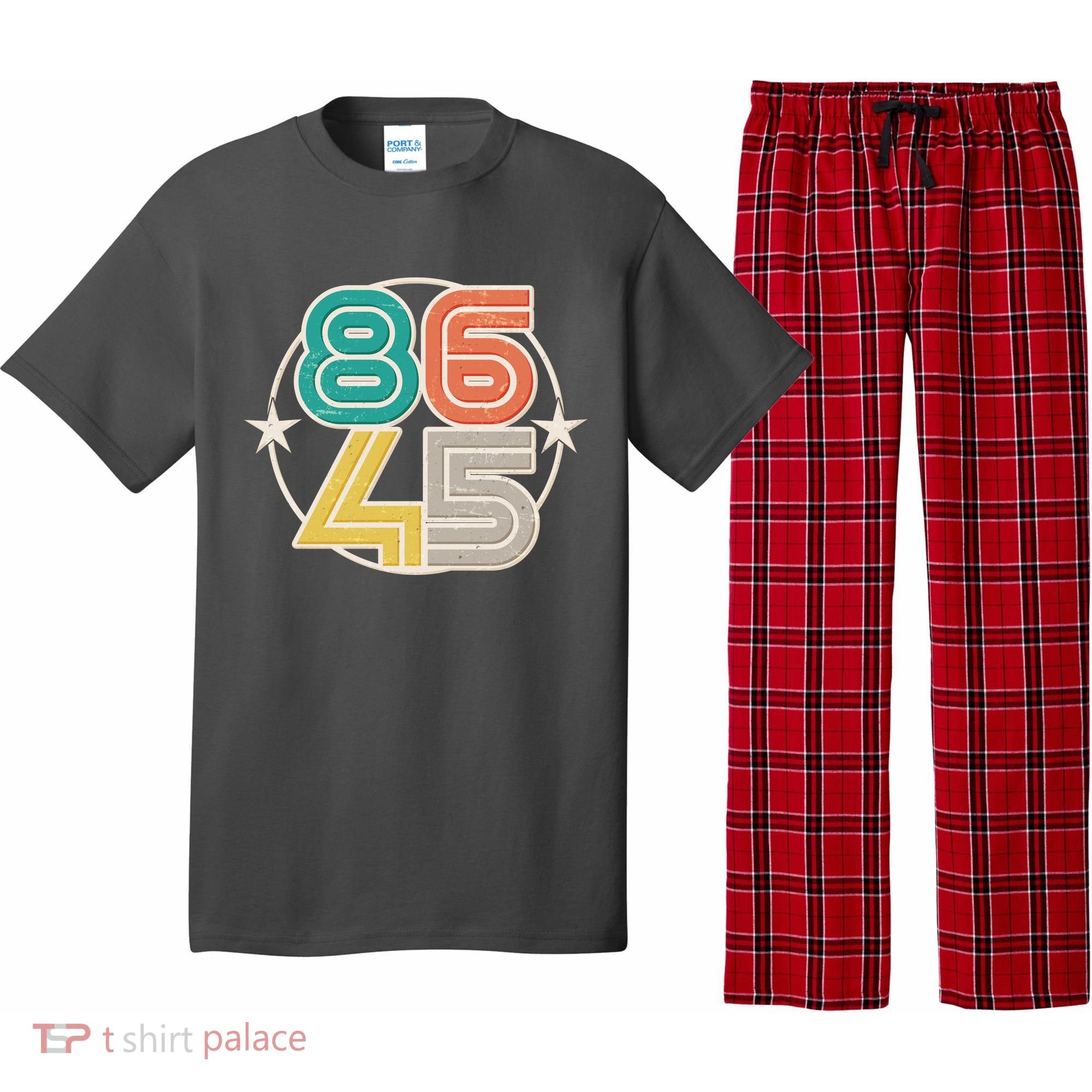 Retro 86 45 Impeach Trump Pajama Set