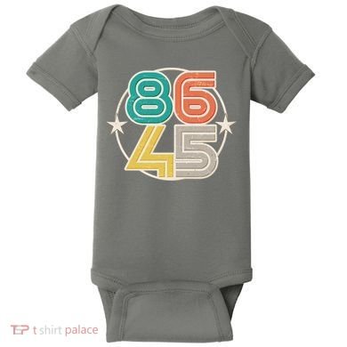 Retro 86 45 Impeach Trump Baby Bodysuit
