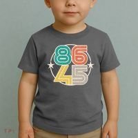 Retro 86 45 Impeach Trump Toddler T-Shirt thumb 2
