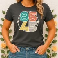 Retro 86 45 Impeach Trump Women's T-Shirt thumb 2