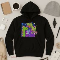 Retro 90's Basketball Dinosaurs Hoodie thumb 3