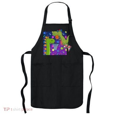 Retro 90's Basketball Dinosaurs Apron