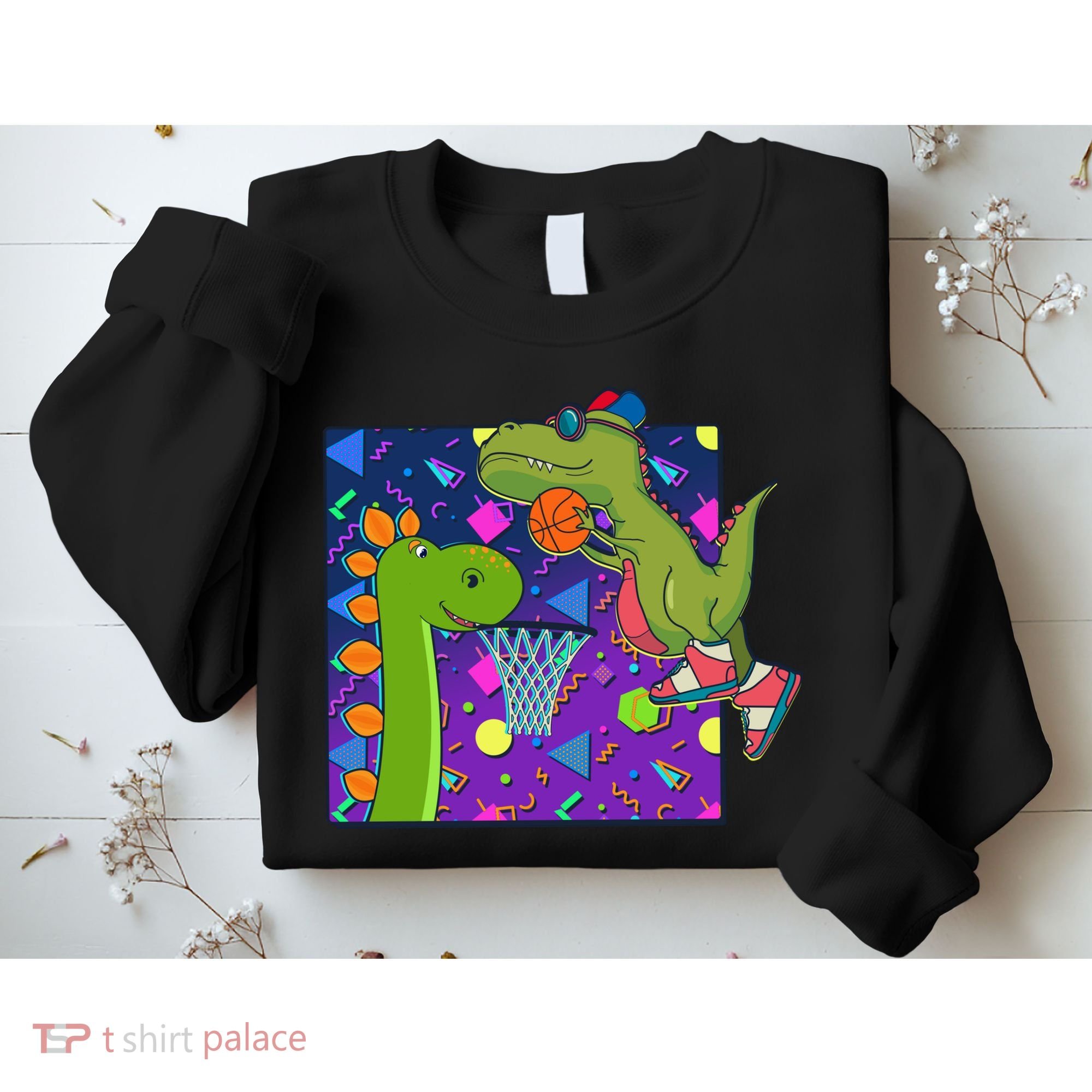 Retro 90's Basketball Dinosaurs Sweatshirt