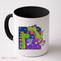 Retro 90's Basketball Dinosaurs Coffee Mug thumb 0