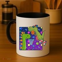 Retro 90's Basketball Dinosaurs Coffee Mug thumb 4