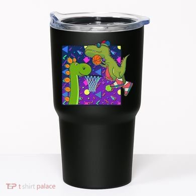 Retro 90's Basketball Dinosaurs Tumbler