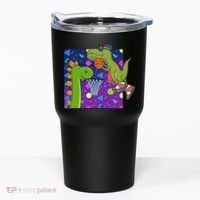 Retro 90's Basketball Dinosaurs Tumbler thumb 0