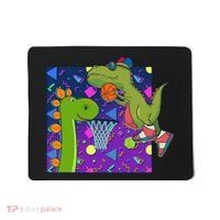 Retro 90's Basketball Dinosaurs Mousepad thumb 0