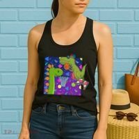 Retro 90's Basketball Dinosaurs Women's Tank Top thumb 2