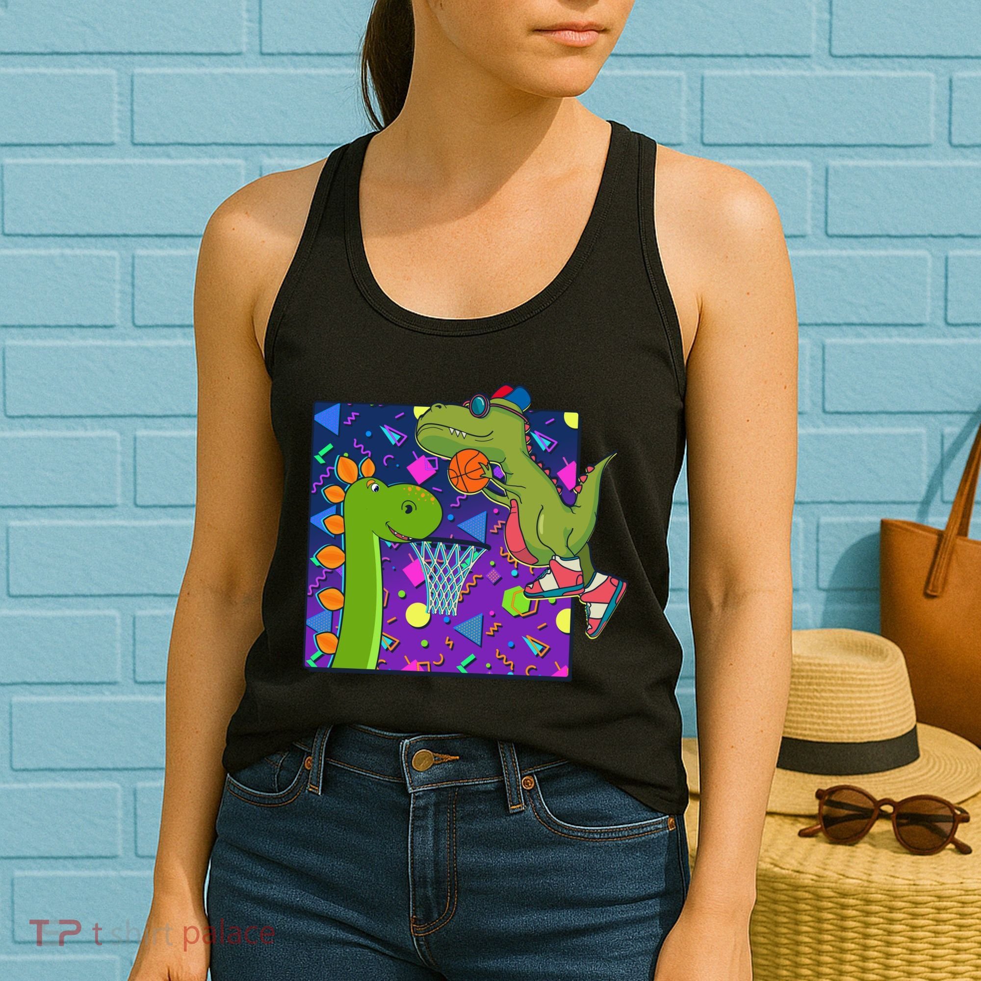 Retro 90's Basketball Dinosaurs Women's Tank Top
