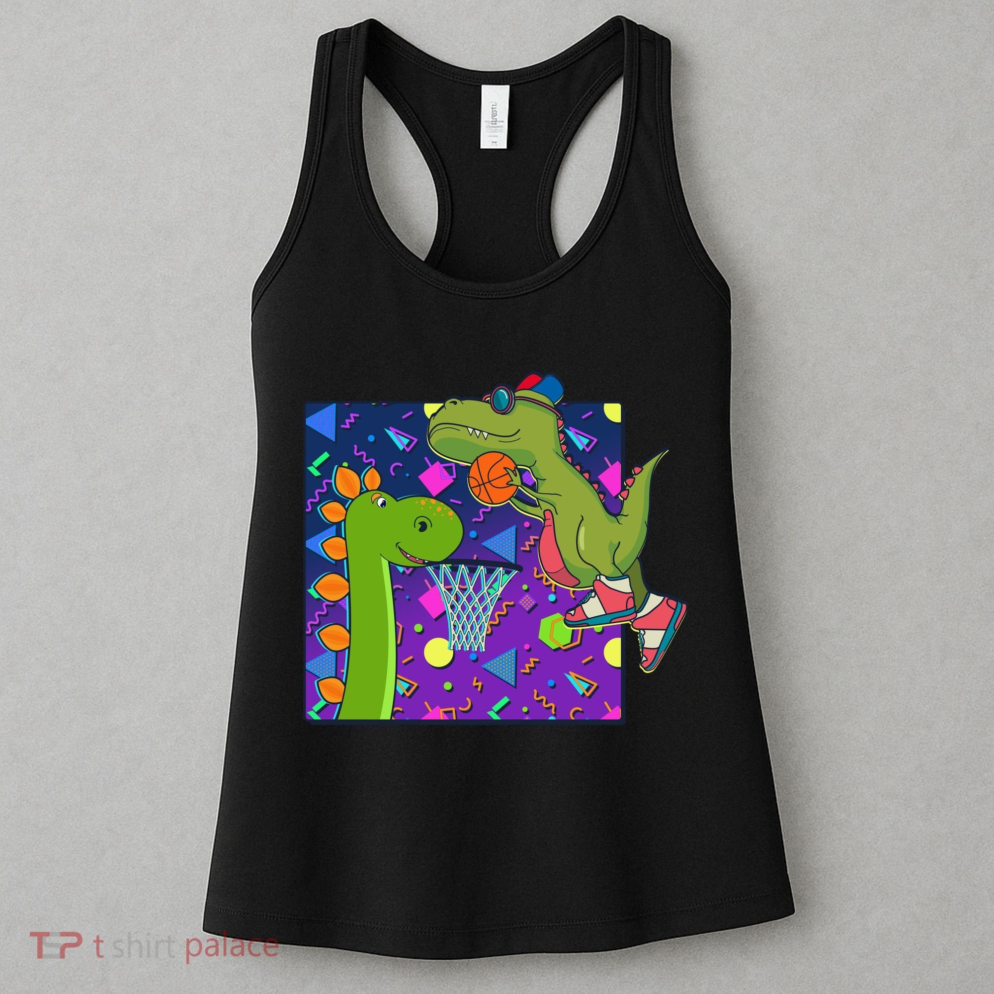 Retro 90's Basketball Dinosaurs Women's Tank Top