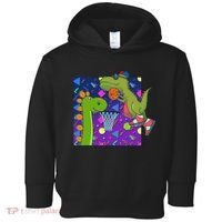 Retro 90's Basketball Dinosaurs Toddler Hoodie thumb 0