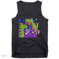 Retro 90's Basketball Dinosaurs Tank Top thumb 0