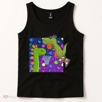 Retro 90's Basketball Dinosaurs Tank Top thumb 2