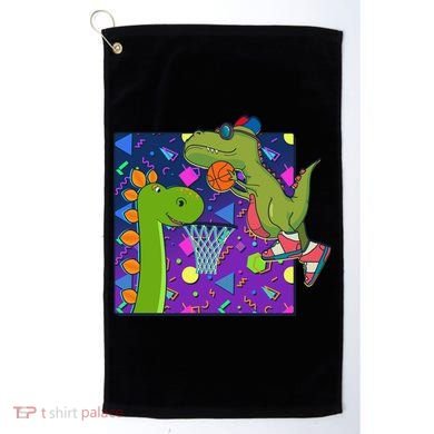 Retro 90's Basketball Dinosaurs Golf Towel