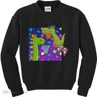 Retro 90's Basketball Dinosaurs Kids Sweatshirt thumb 0