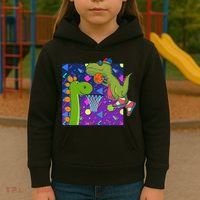 Retro 90's Basketball Dinosaurs Kids Hoodie thumb 3