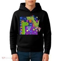 Retro 90's Basketball Dinosaurs Kids Hoodie thumb 4