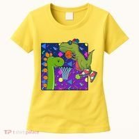 Retro 90's Basketball Dinosaurs Women's T-Shirt thumb 0