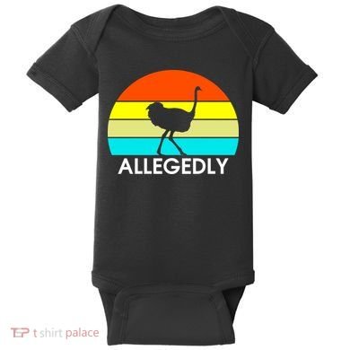 Retro Allegedly Ostrich Vintage Baby Bodysuit