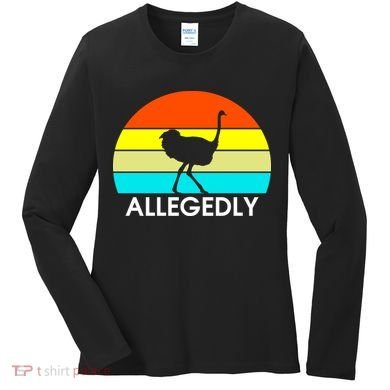 Retro Allegedly Ostrich Vintage Women's Long Sleeve Shirt