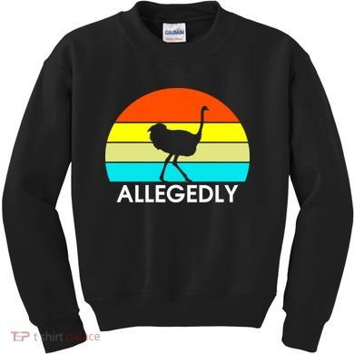 Retro Allegedly Ostrich Vintage Kids Sweatshirt