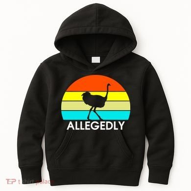 Retro Allegedly Ostrich Vintage Kids Hoodie