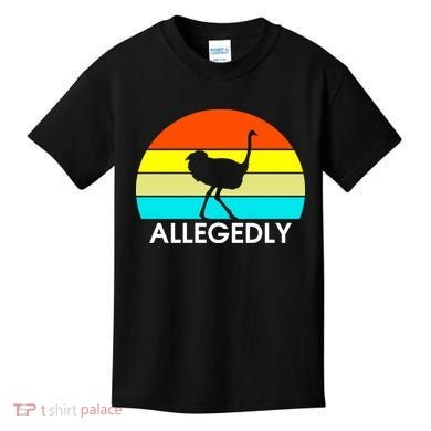 Retro Allegedly Ostrich Vintage Kids T-Shirt