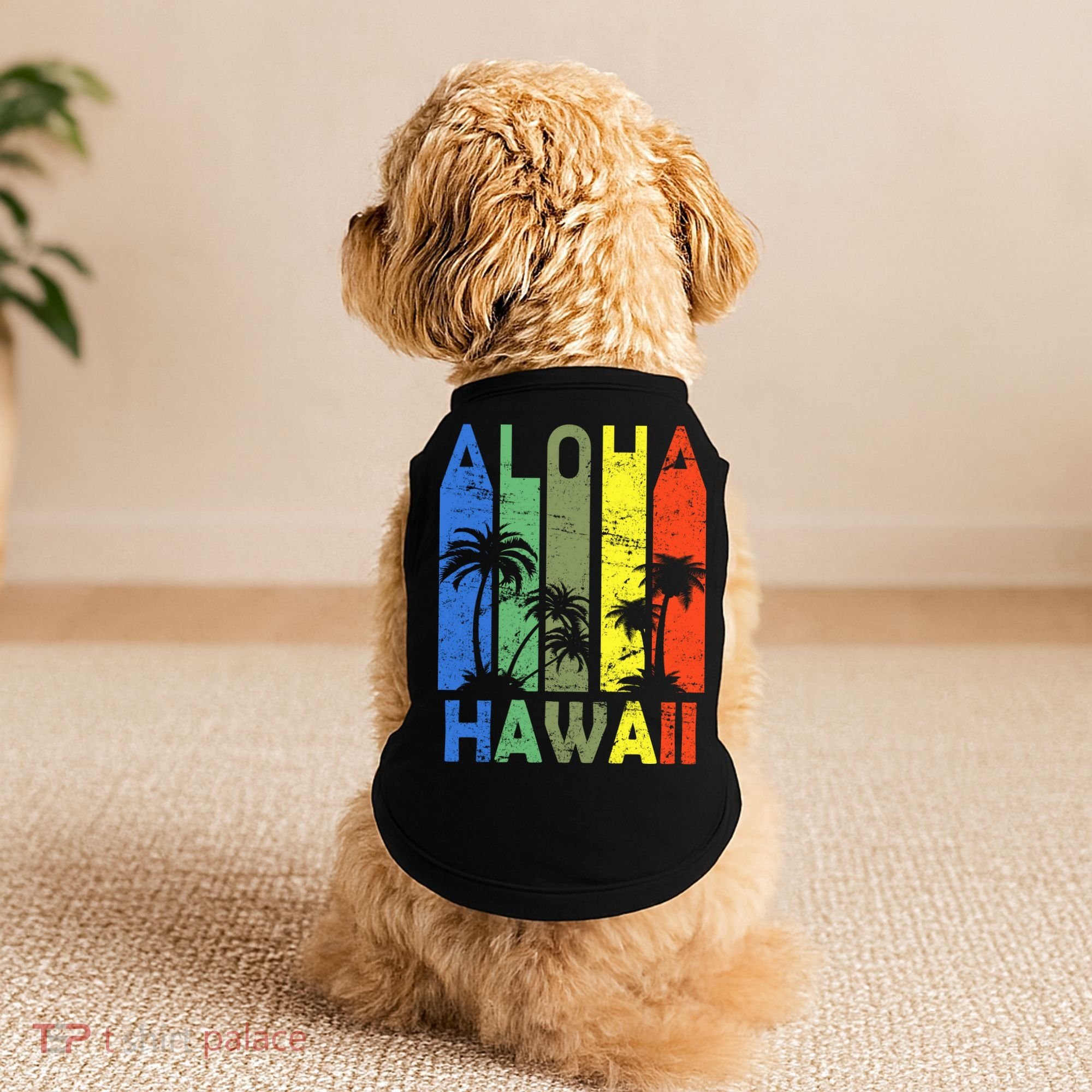 Retro Aloha Hawaii Logo Doggie Tank